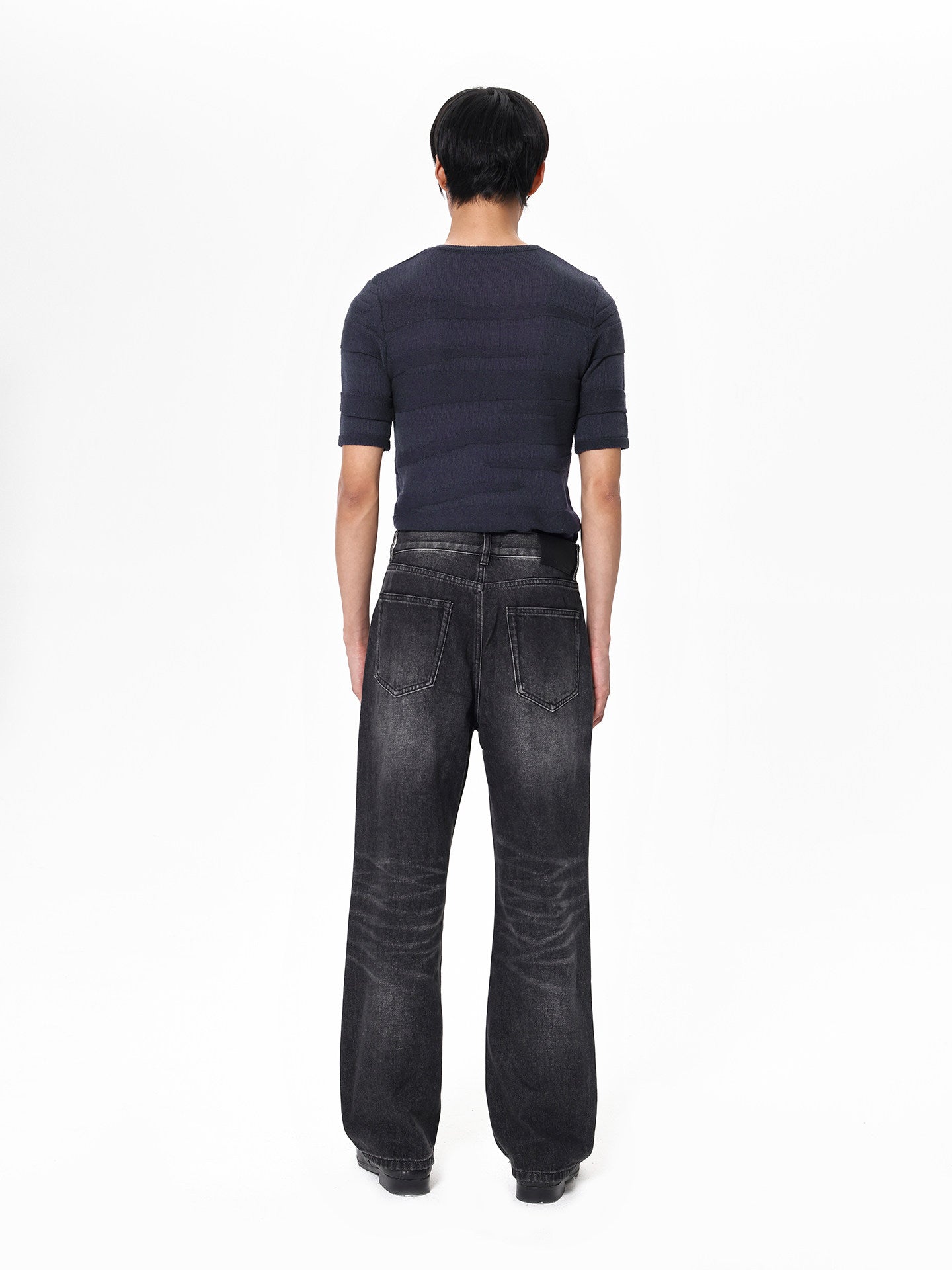 Vintage-Style Washed Slim-Fit Jeans