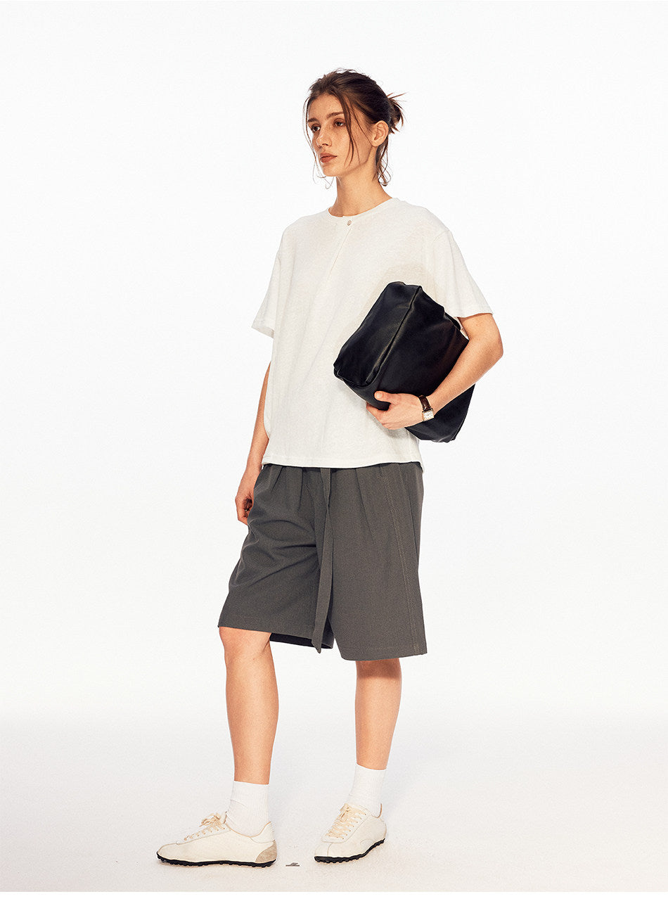 No-Iron Loose-Fit Shorts