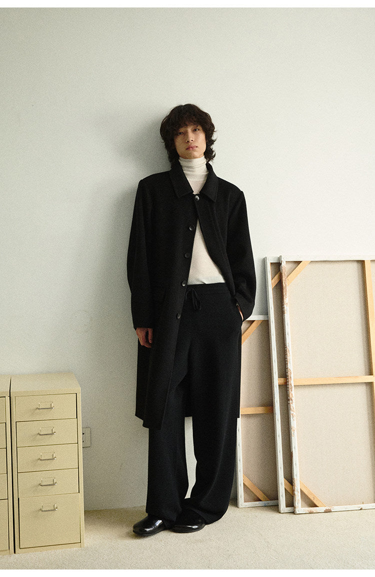 Straight-Leg Knit Casual Pants