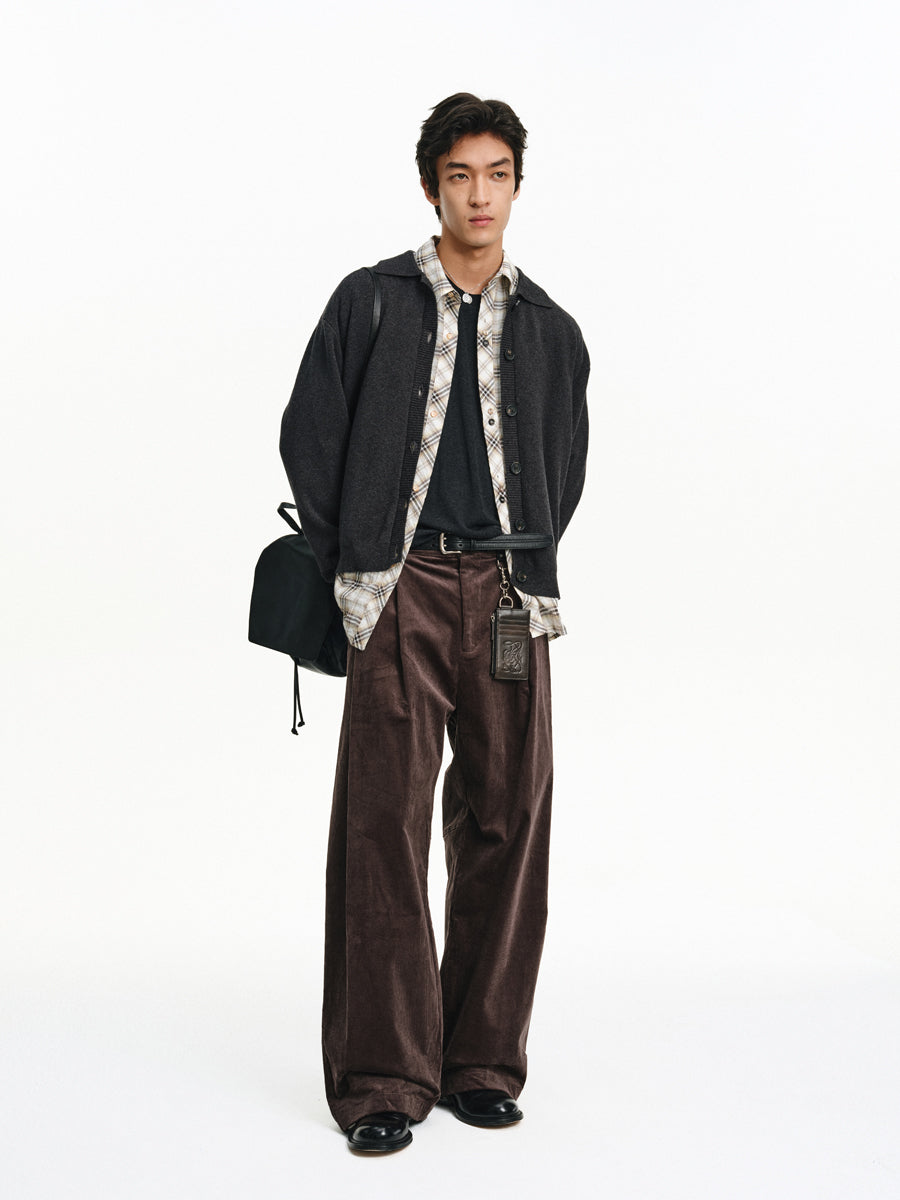 버튼 다운 카디건