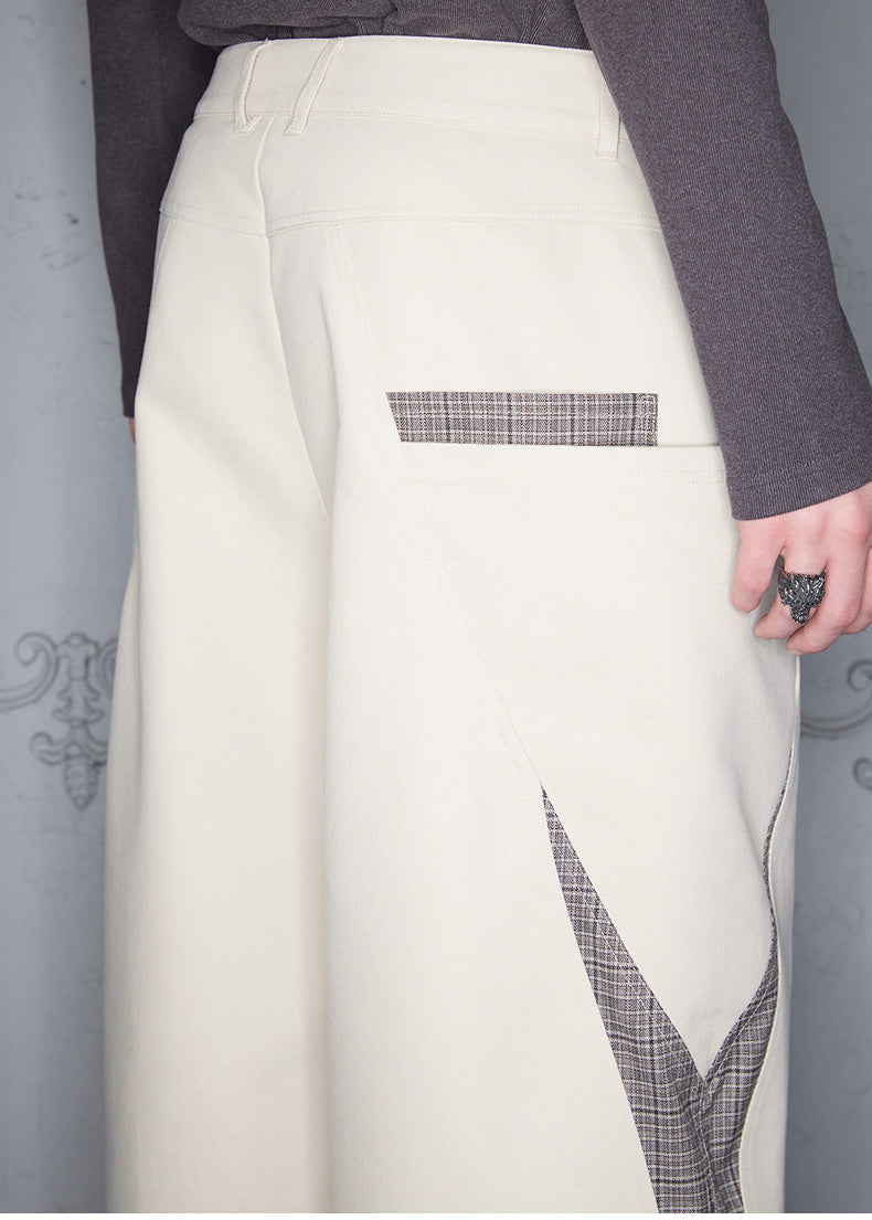 Deconstructed Casual Denim Pants