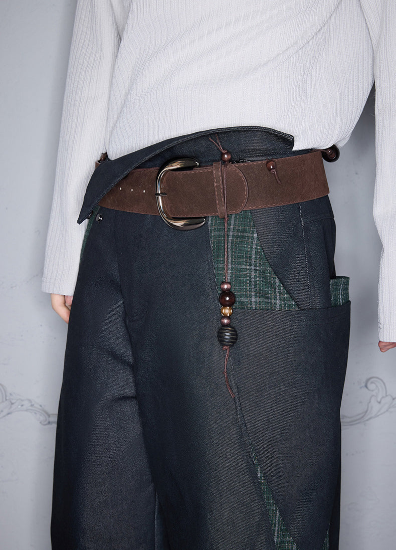 Deconstructed Casual Denim Pants