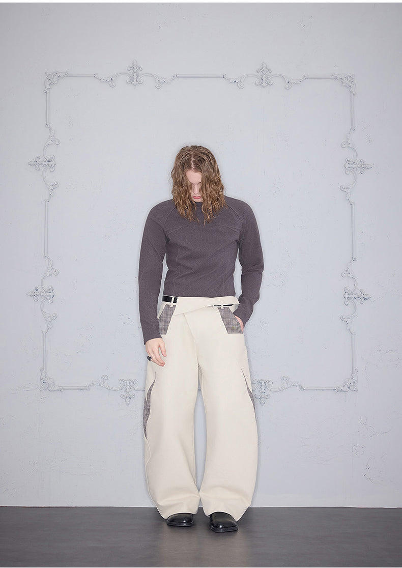 Deconstructed Casual Denim Pants