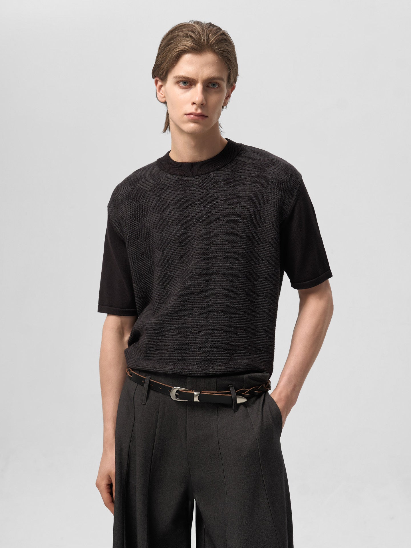 Playing Card Print Knit Shirt
