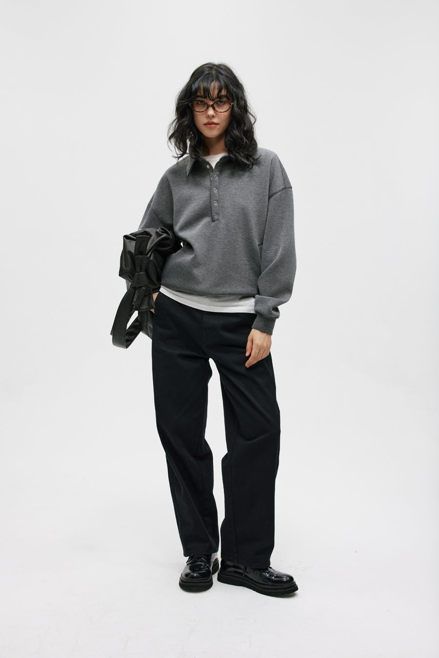 Lapel Air Layer Sweatshirt