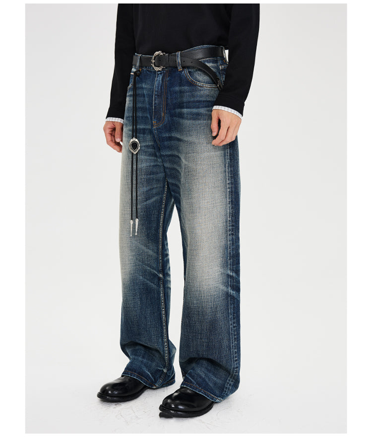 Embroidered Washed Jeans