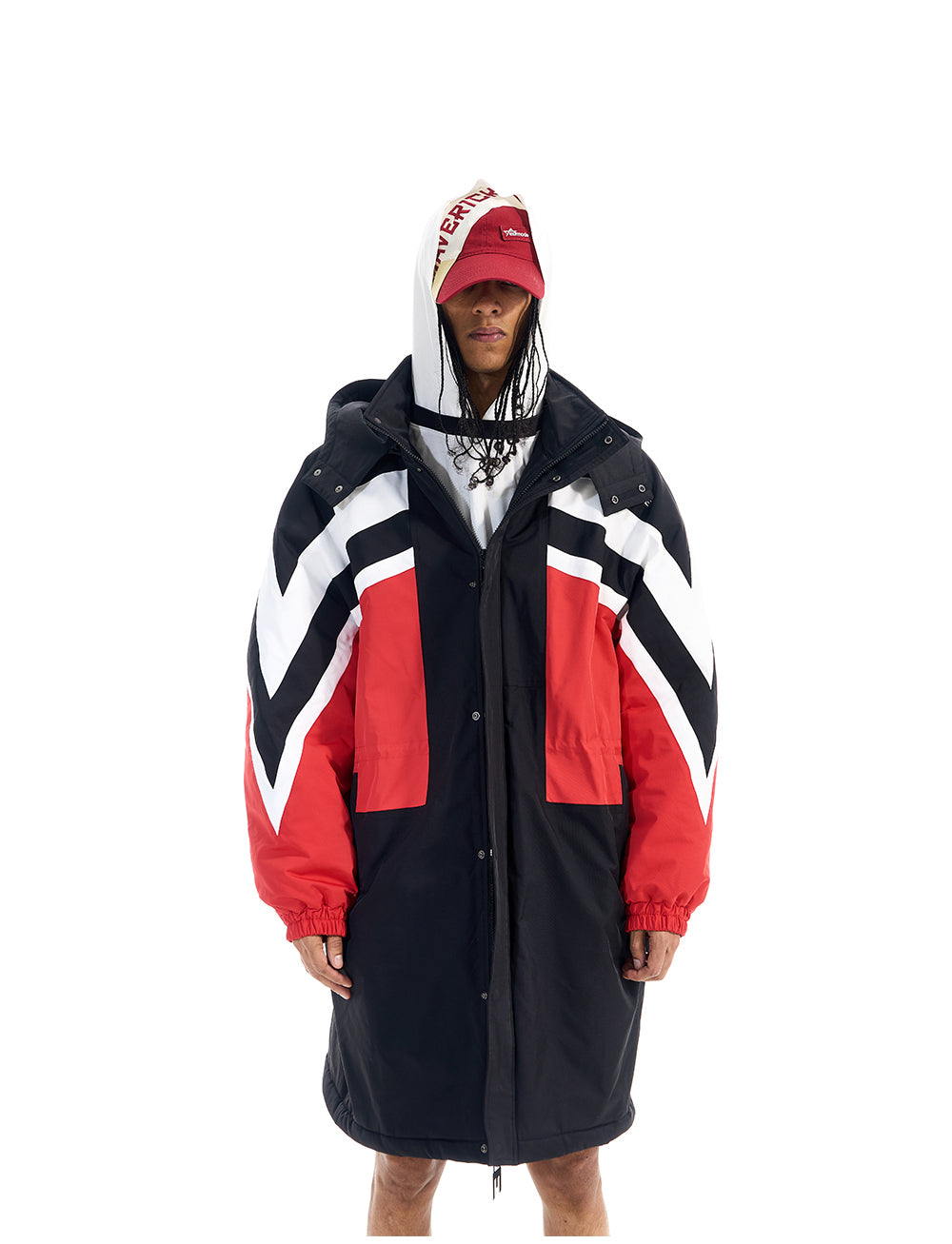 Long Detachable Hooded Cotton Jacket