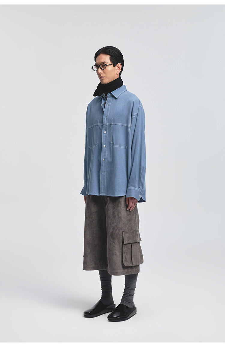 Faux Suede Cropped Shorts