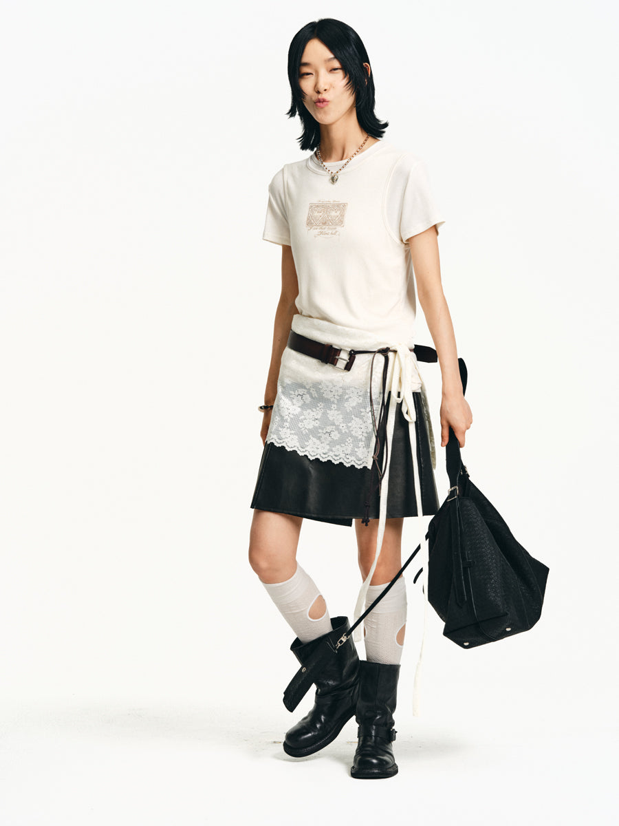 Faux Two-Piece T-Shirt