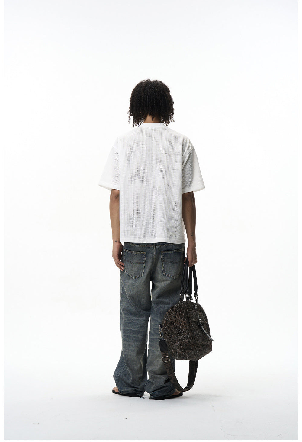 Mesh Hole Loose Fit T-shirt