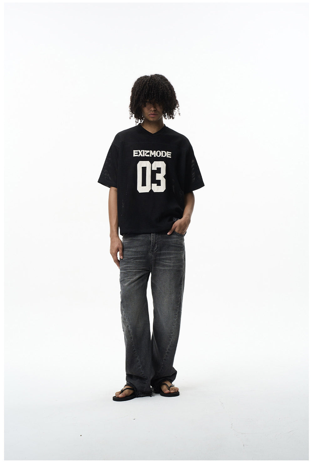 Mesh Hole Loose Fit T-shirt