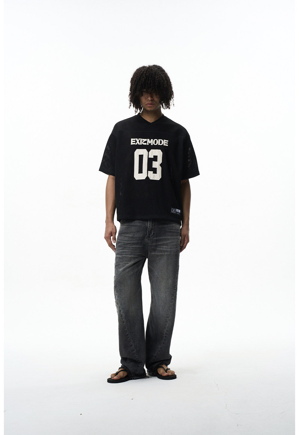 Mesh Hole Loose Fit T-shirt