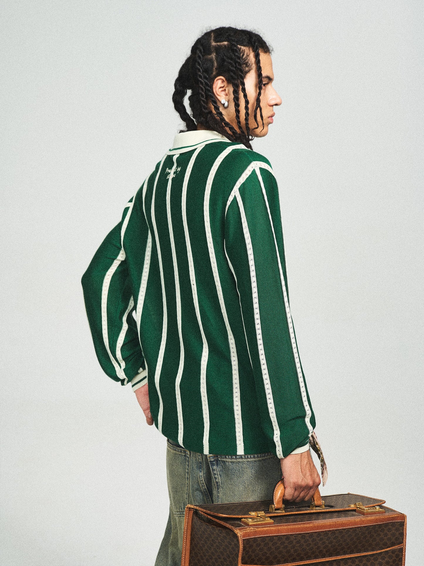 Retro striped jersey sweater