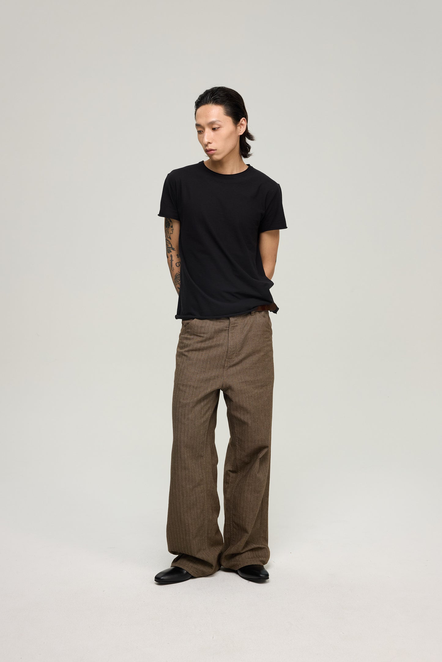 Retro Herringbone Casual Pants