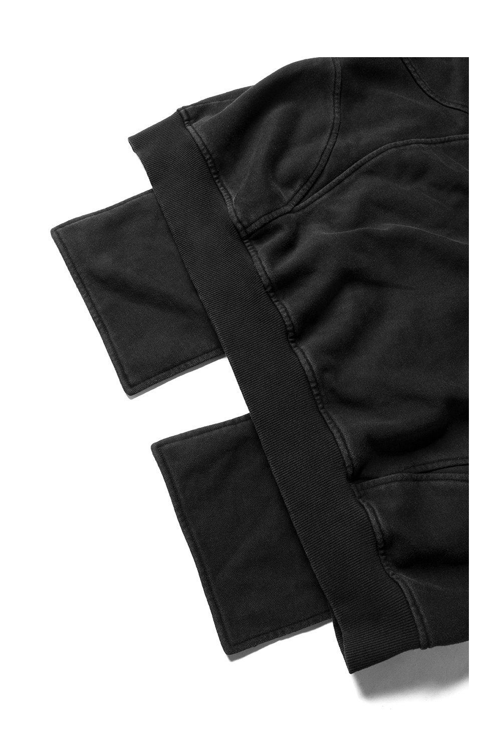 Wash-processed oversized sweatshirt