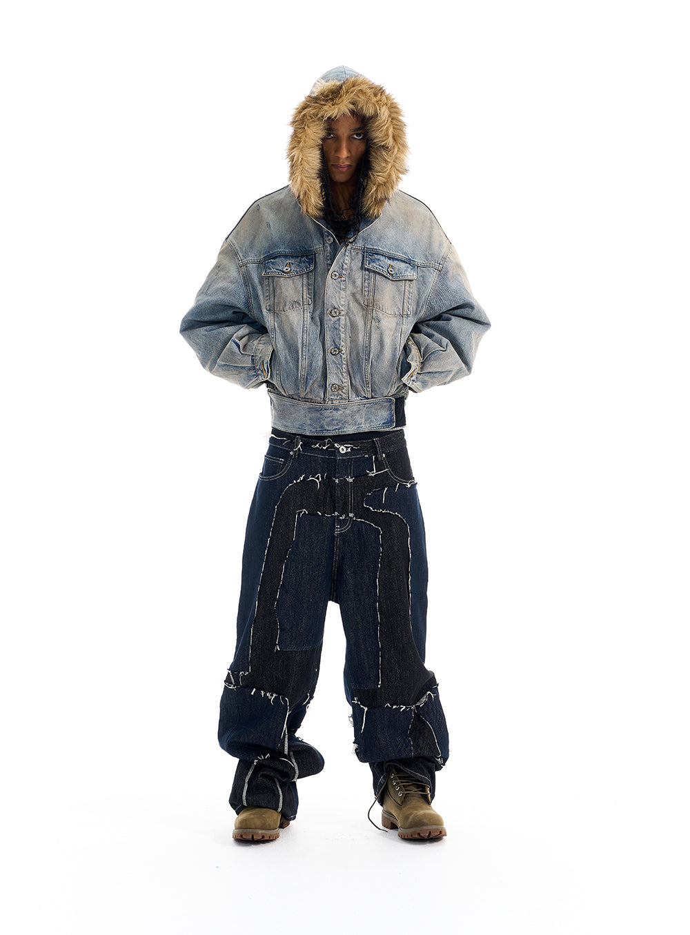 Distressed Oversized Denim Jacket