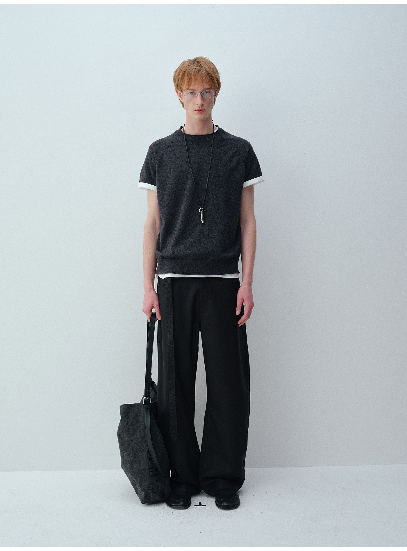 롤드 헴 래글런 티셔츠