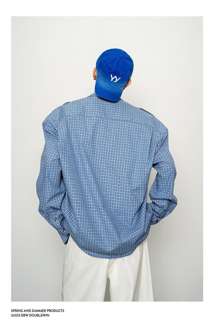 Retro 3D Check Shirt