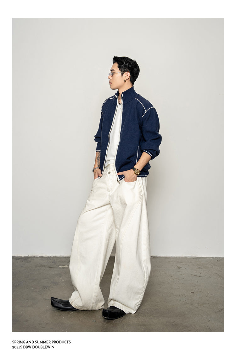 Split-Edge Knit Cardigan