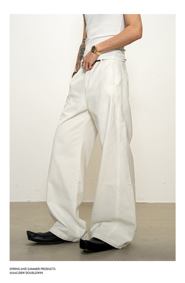 Stylish Straight-Leg White Jeans