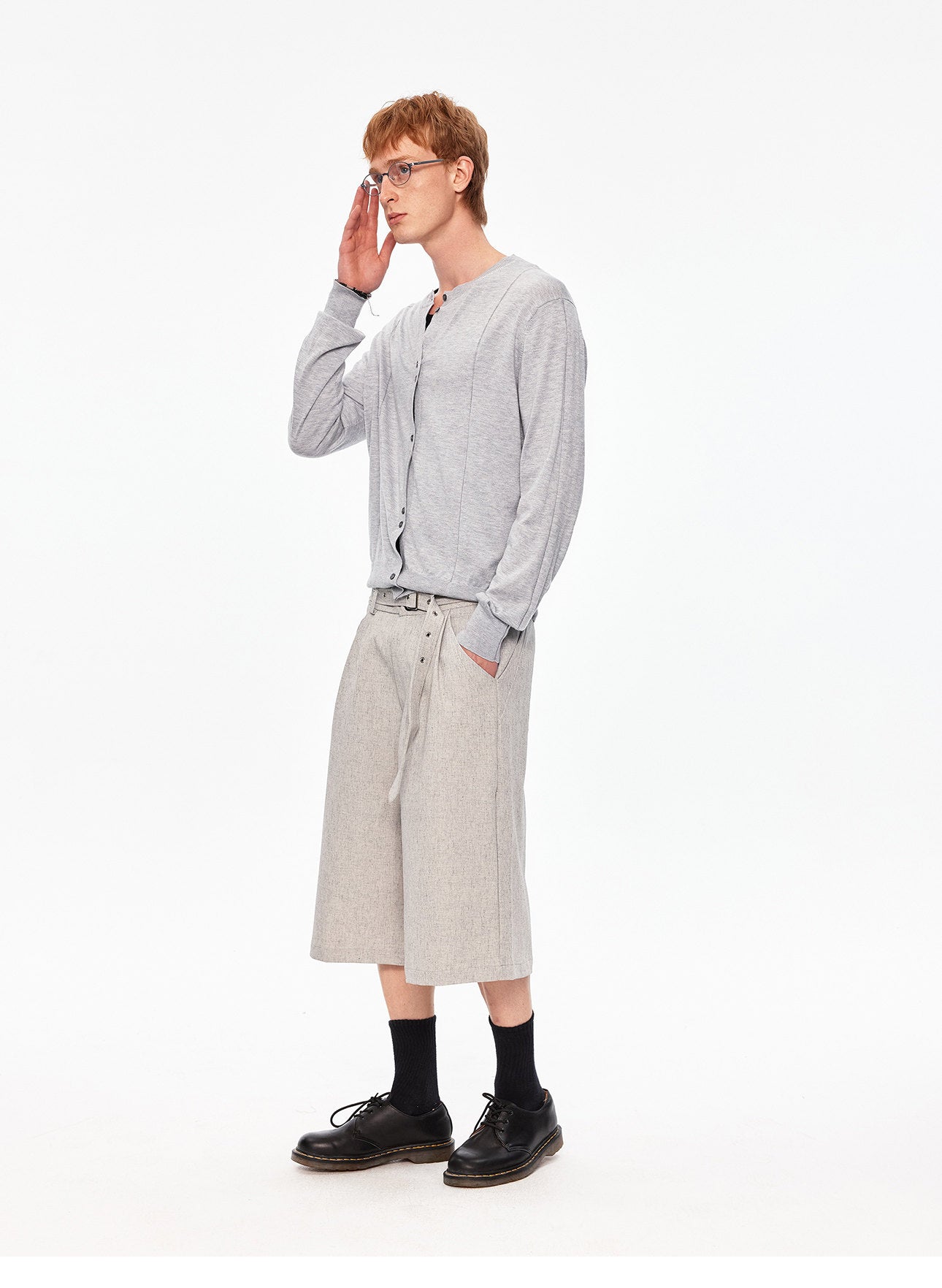 Mulberry Silk-Blend Knit Cardigan