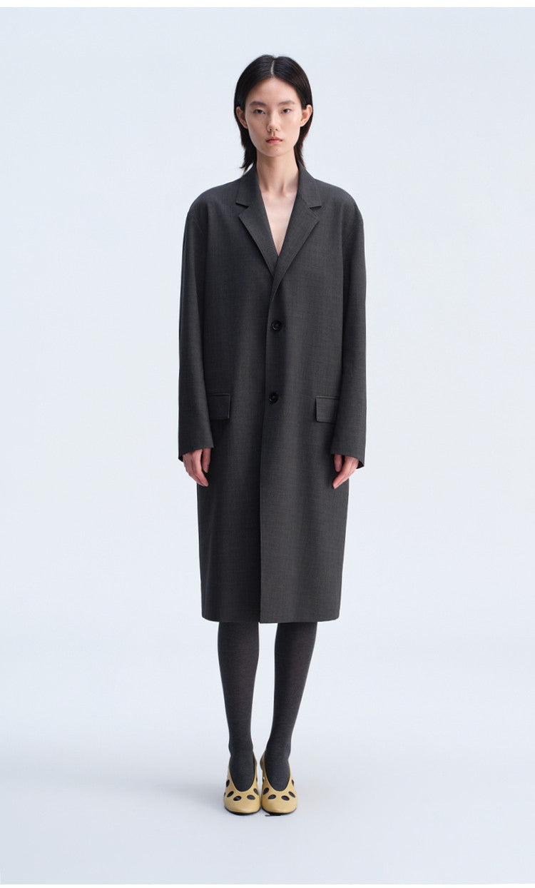 Notch Lapel Casual Coat