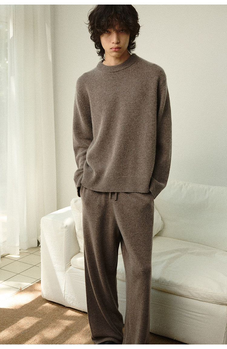 Wool & Cashmere Blend Crew Neck Sweater