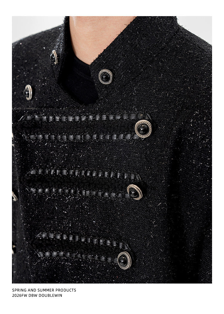 Shimmering Blended Wool Short Jacket