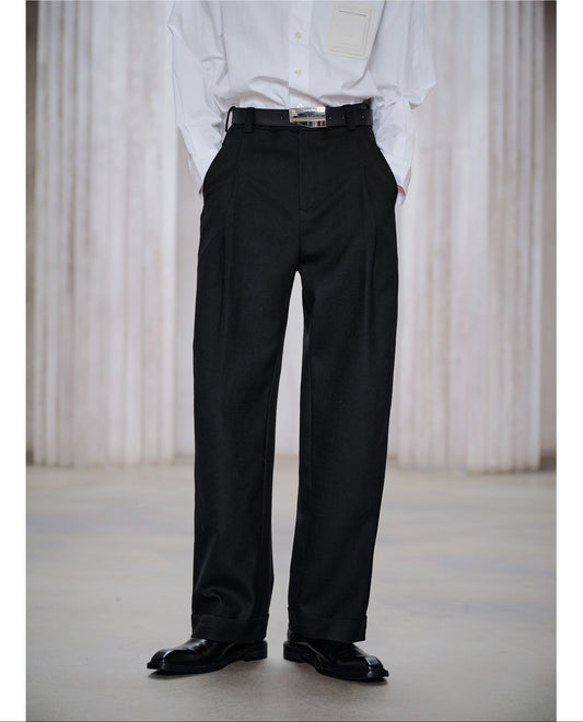 Wool Straight Pants