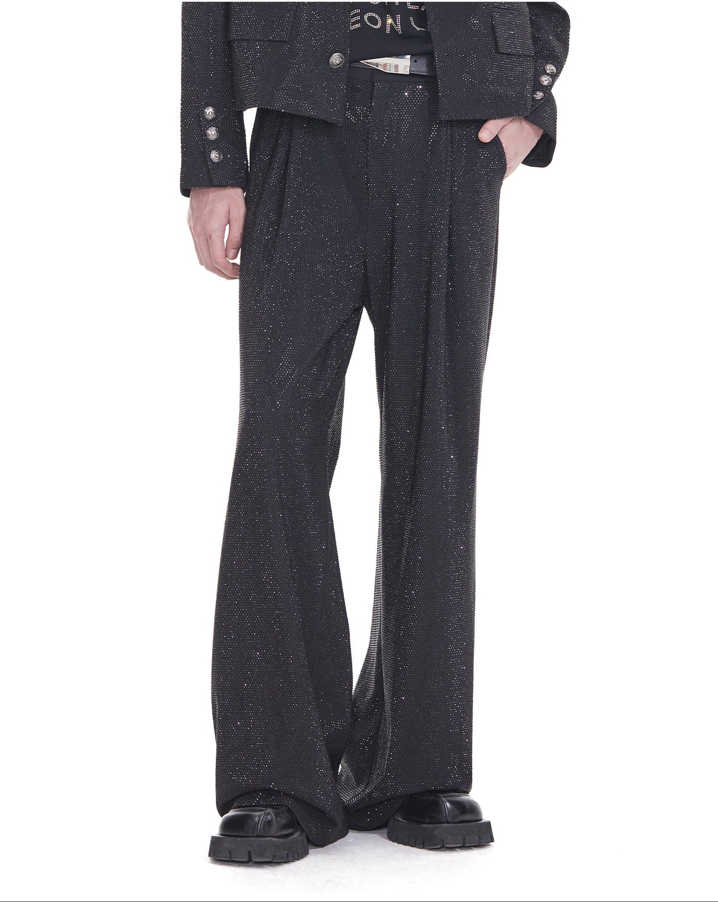 Full Rhinestone Design Jacket Set