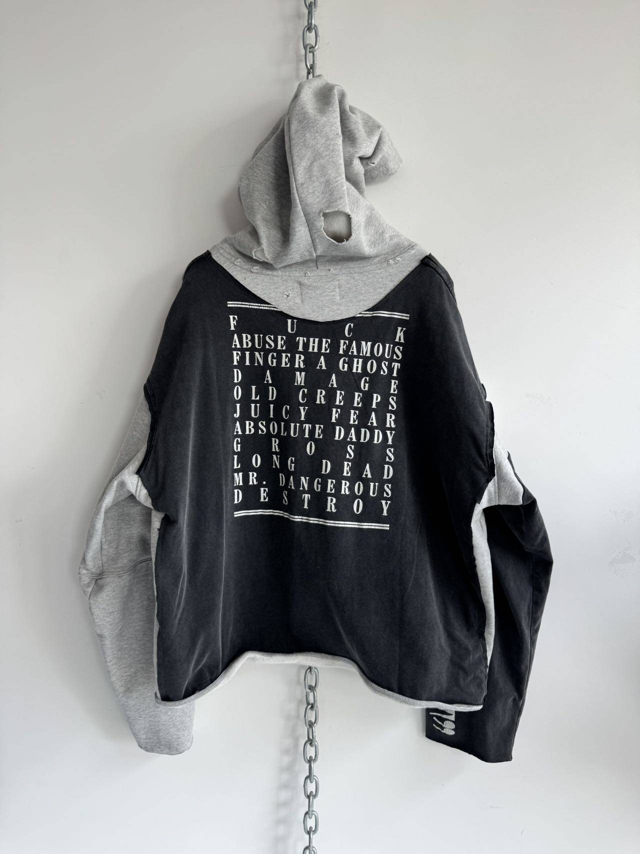 Patchwork Short-Sleeve Hoodie