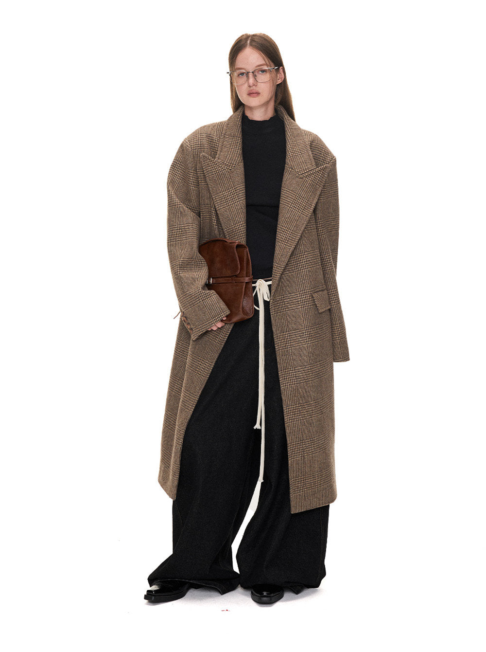 Houndstooth Long Coat