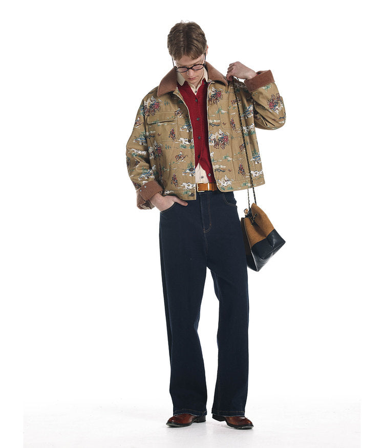 Vintage Horse Print Jacket