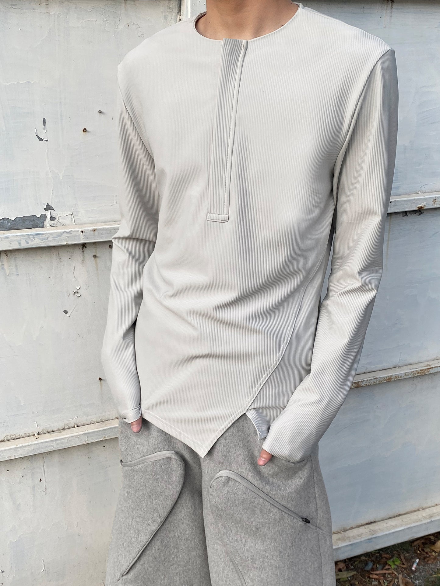 Quick Dry Straight Shoulder Waist T-Shirt