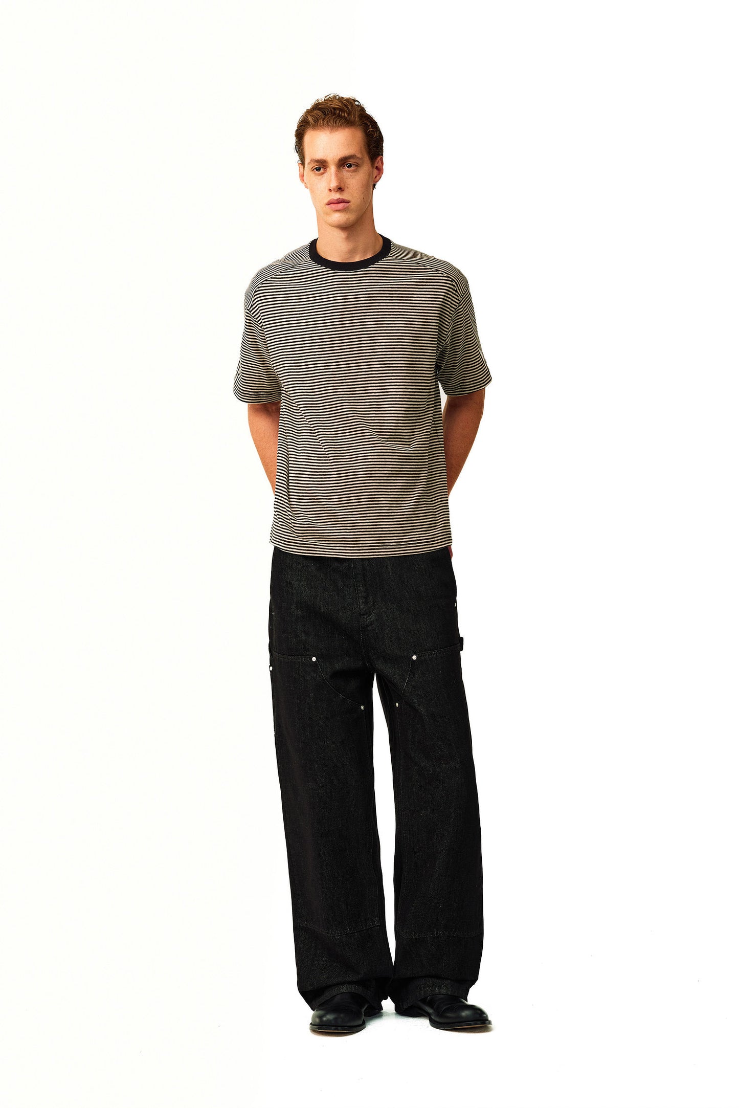 Cotton and Linen Striped T-Shirt