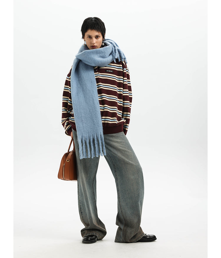 Gradient wash straight jeans