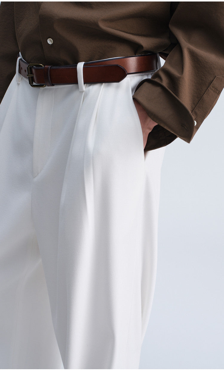 Casual Pants with Elastic Waistband at the Back