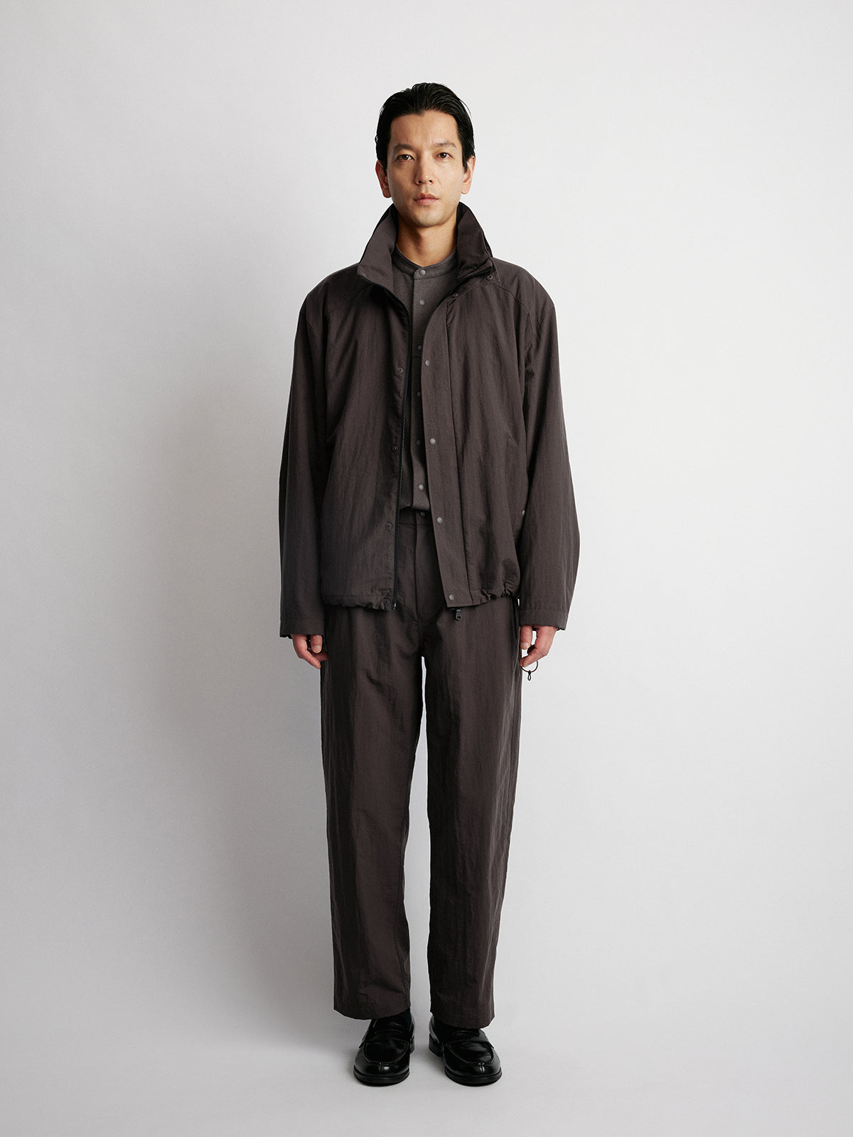 Stand Collar Hooded Jacket