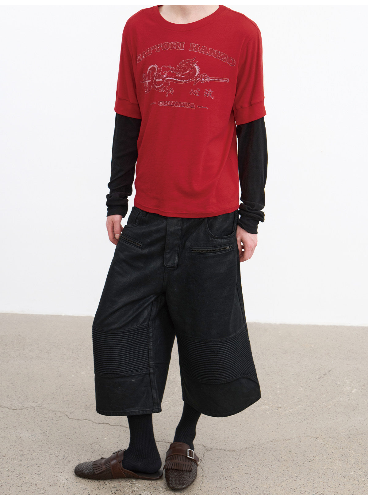 Faux Two-Piece Print T-Shirt