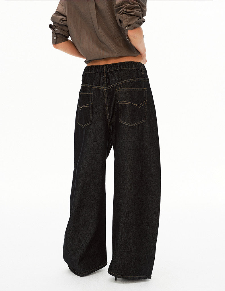 Button-down Design Denim Pants