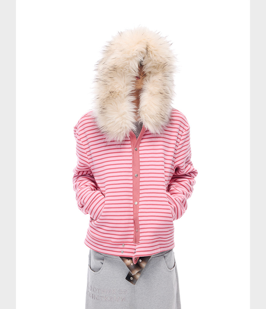 Fur Collar Sweatshirt