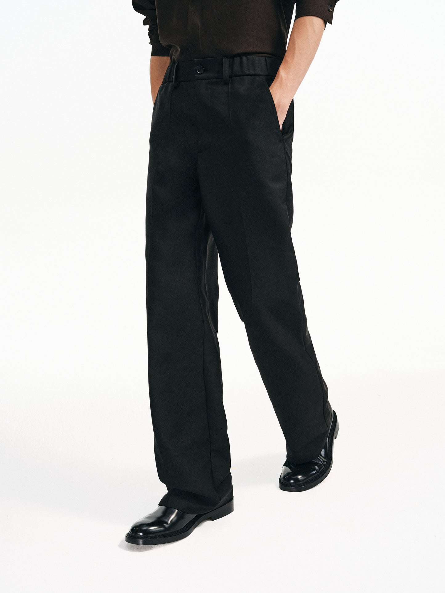 Mid-Rise Straight Leg Pants
