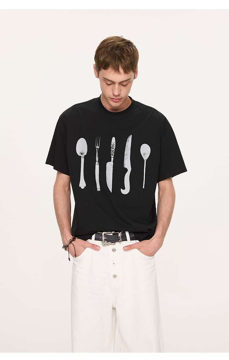 Printed simple T-shirt