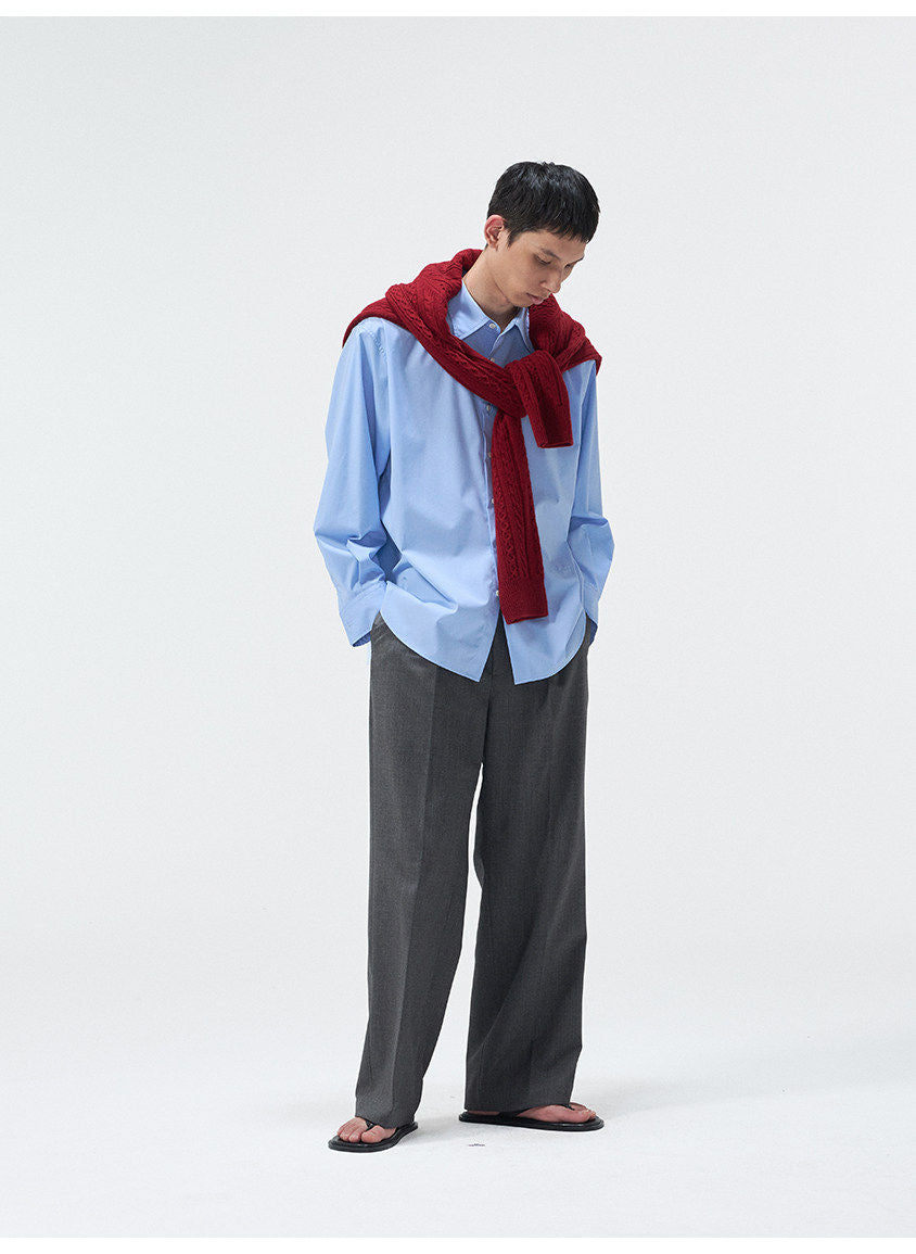 UV-Protective Embroidered Silhouette Casual Shirt