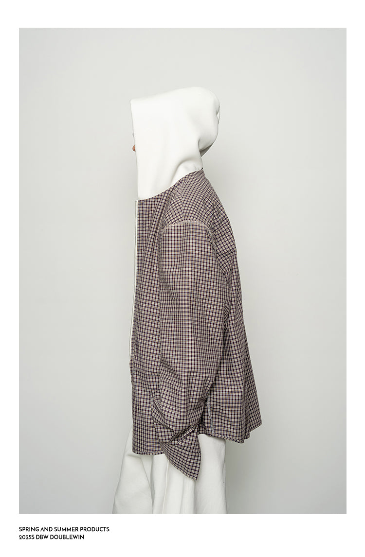 Contrast Color Fake Two-Piece Sweatshirt