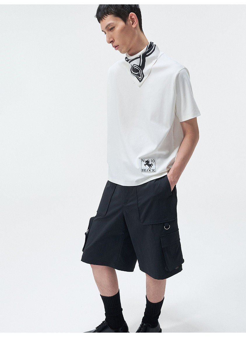Adjustable-Waist Cargo Shorts