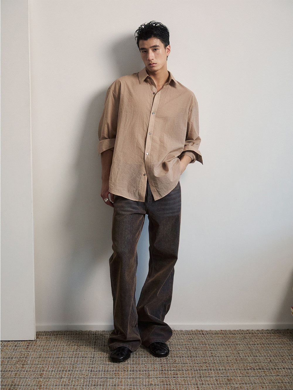 Two-Tone Textured Shirt