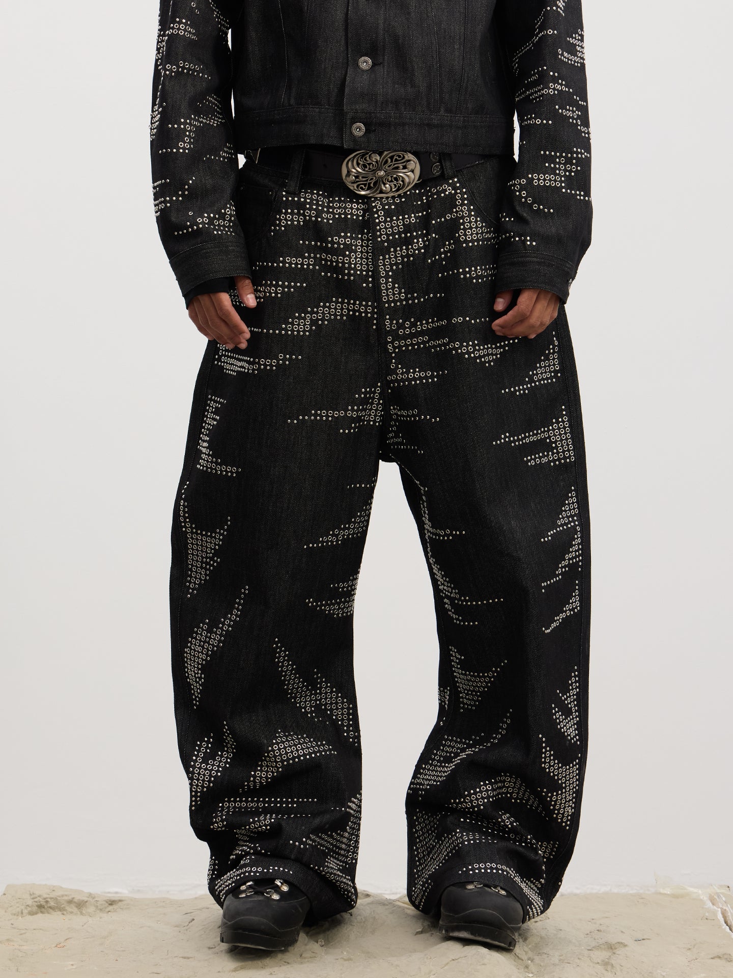 Heavy Tiger Print Jeans