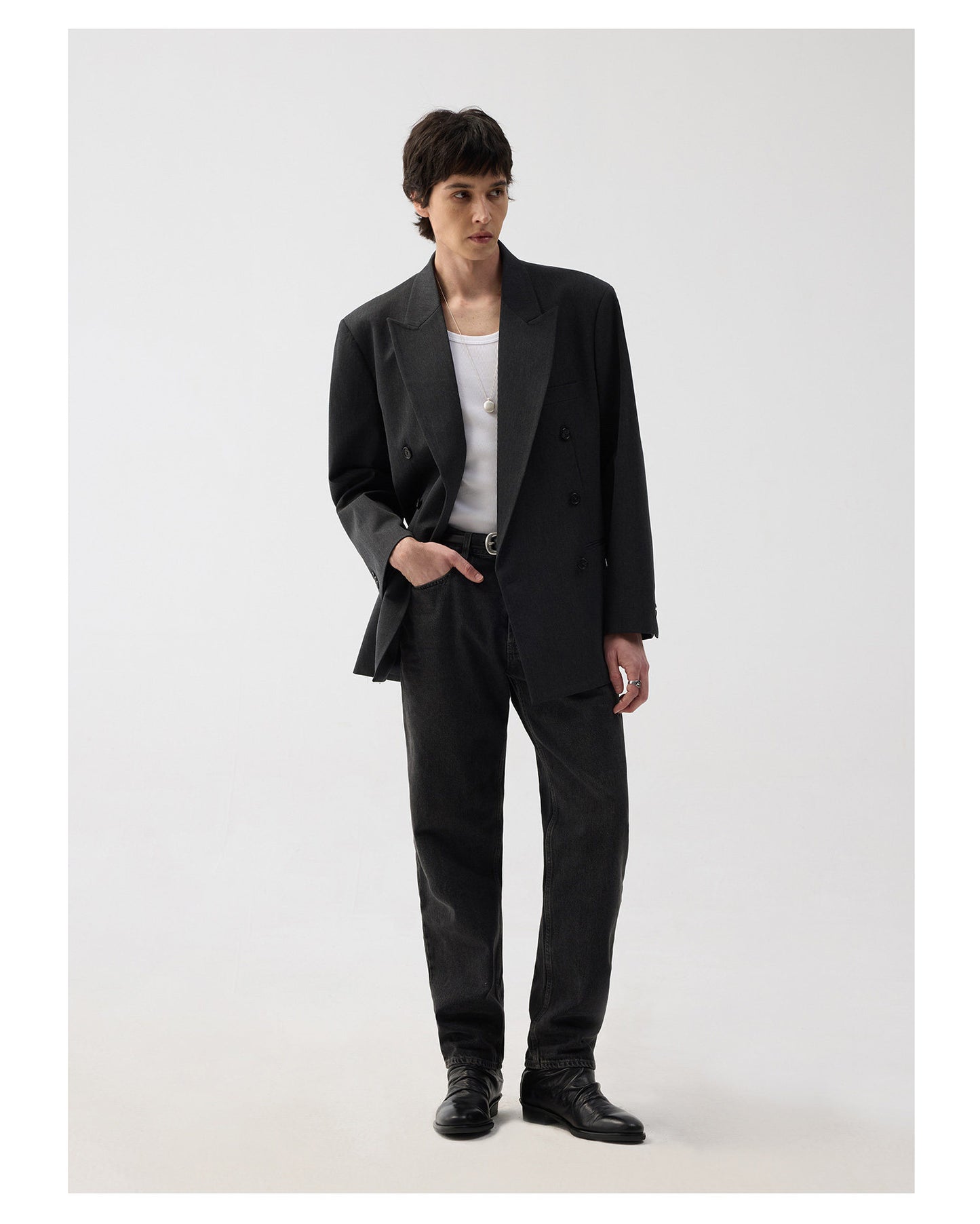 Double-breasted suit jacket