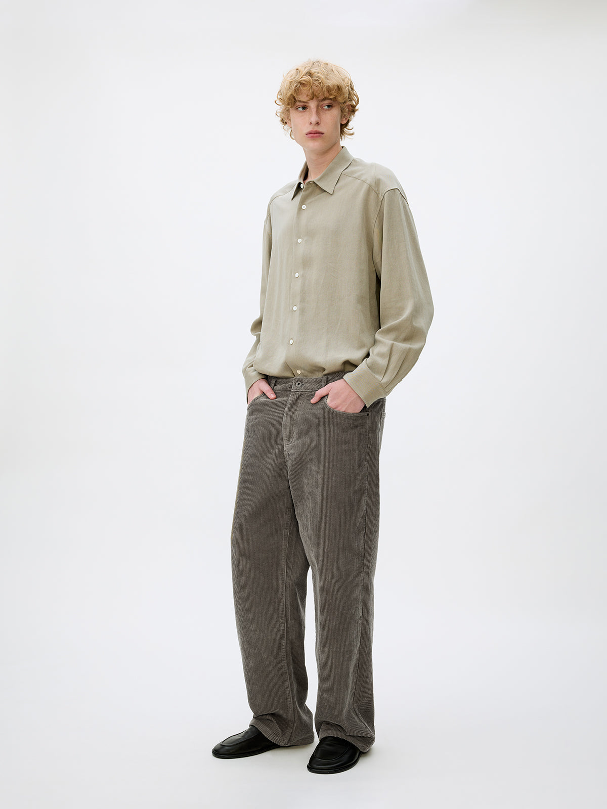 Wash-processed Straight Casual Pants